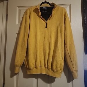Mizuno Men's Yellow Zip-Up Sweater